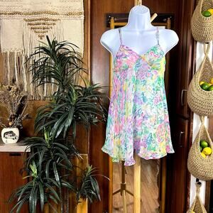 Vintage 90s Victoria’s Secret Gold Label Babydoll S | Floral Watercolor Chemise